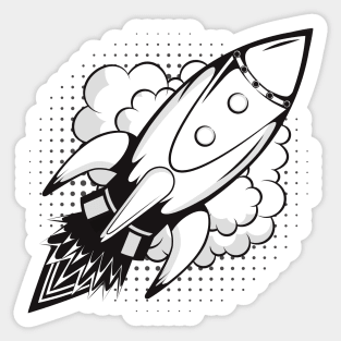 Rocketship Design Sticker